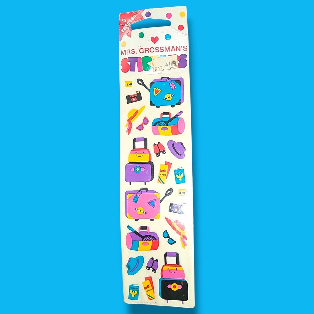 Vintage Mrs Grossman's Bon Voyage Travel Luggage Stickers '90S Retired